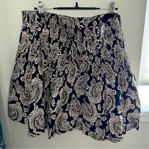 NWOT Anthropologie Pleated Paisley Skirt with Pockets